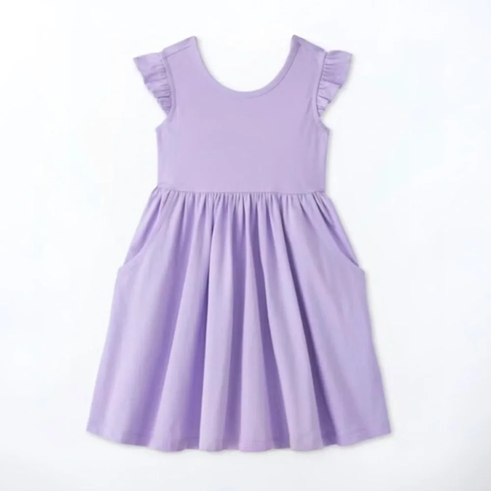 HANNA ANDERSSON GIRLS RUFFLE SKATER DRESS